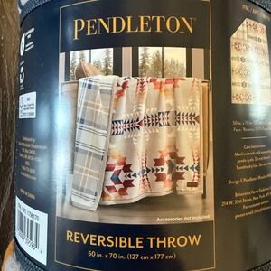 Pendleton Reversible Throw Blanket Southwestern Colorful Geometric Plaid